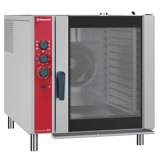 Elektrische convectie oven, 10x GN 2/1, automatische  luchtbevochtiger