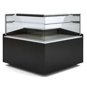 Open hoek 90°, neutral, high glass - BLACK