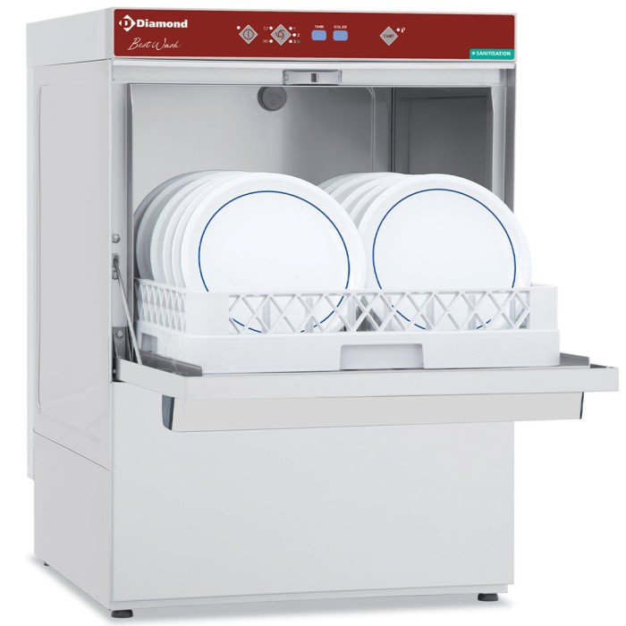 Vaatwasser mand 500x500mm "Full Hygiene", met doorlopende ontharder