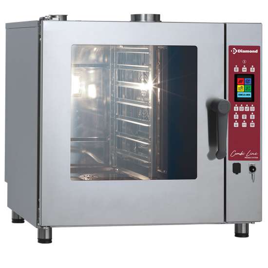 TOUCH SCREEN oven gas stoom/convectieoven, 7x GN 1/1 - AUTO-CLEANING