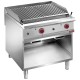 Gaslavasteengrill 1/1 module ,rooster 2 zijden roestvrij staal, op  open kast