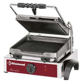 Elektrische panini grill, geribde platen