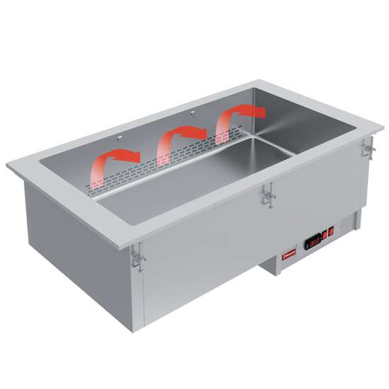 Bain-marie element 3 GN 1/1 - droog - geventileerd