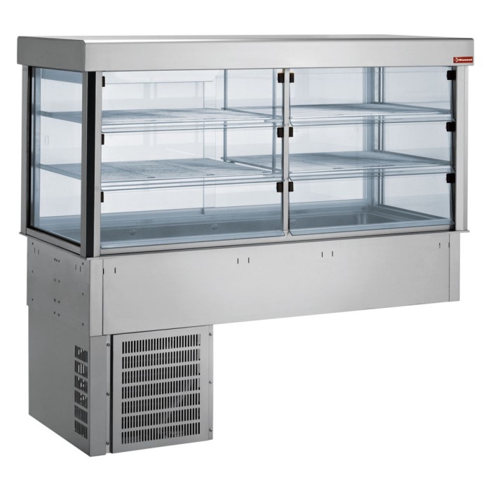 Gekoelde vitrine en gekoelde kuip 4 GN 1/1