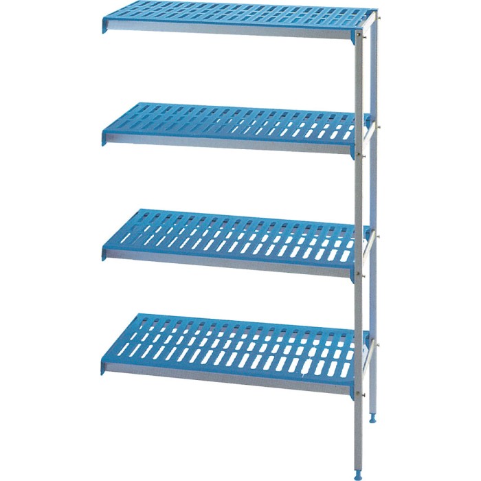 Hoekrek in geanodiseerd aluminium GN 4 niveau's "Modular Rack"