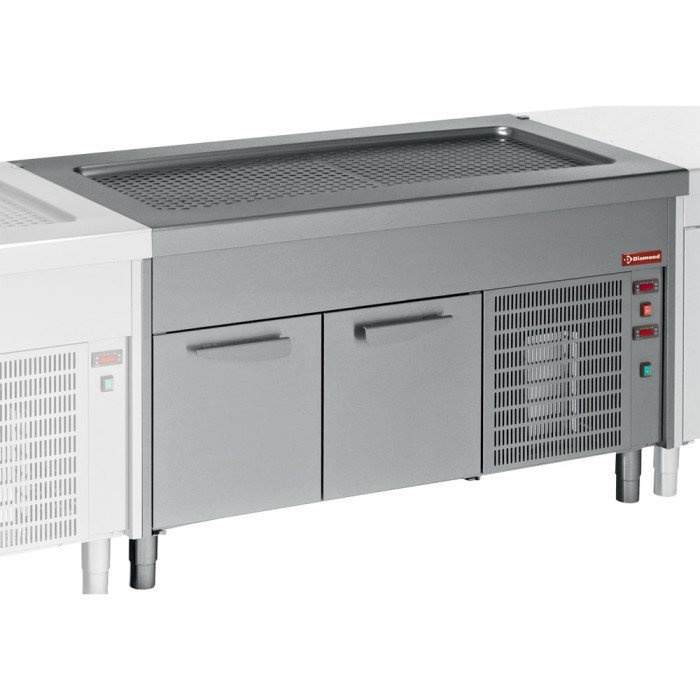 Gekoelde top element op gekoelde kast 4x GN 1/1