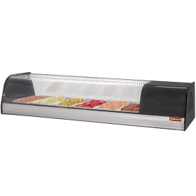 Gekoeld uitstalraam voor tapas, 6x GN 1/3 - 40 mm (inclusief)