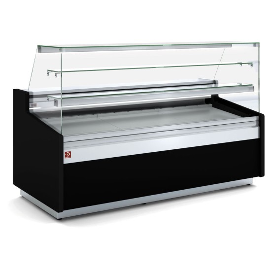 Neutrale vitrinetoonbank, patisserie glas, met neutrale reserve – ZWART