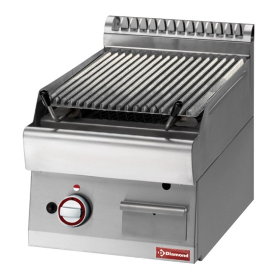 Lavasteengrill - 1/2 module - bakrooster in gietijzer "double face"