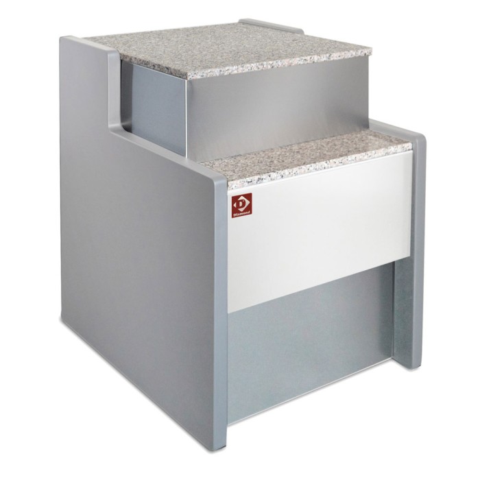 Kassa-sectie 1000 mm - GRIJS/WIT