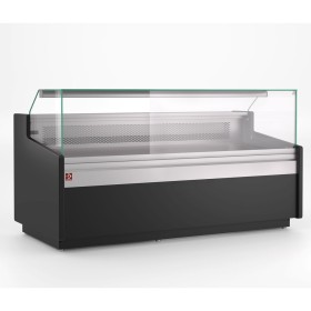 Neutrale vitrinetoonbank, patisserie glas, met neutrale reserve – ZWART