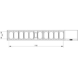 Gekoelde structuur GN 10x1/4, 1x1/9,, met deksel