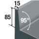 Geventileerde koeltafel "muraal", 3 deuren GN 1/1, 405 Lit. groep aan linkerkant