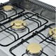 Gasfornuis 5 branders en elektrische convectie-oven GN 1/1