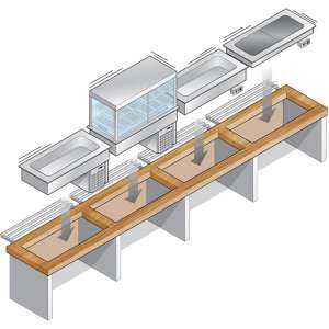 Bain-marie element 4x GN 1/1