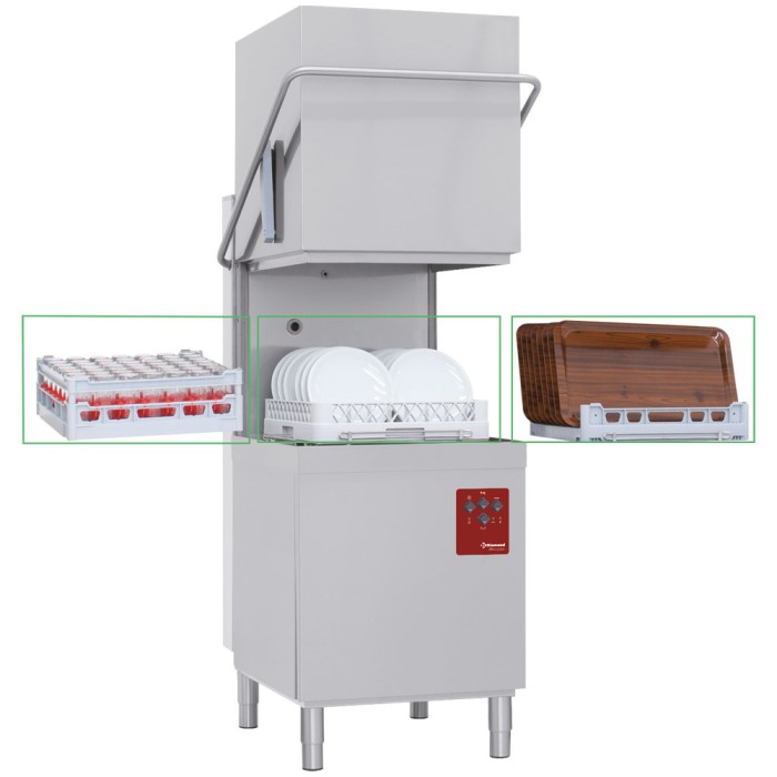Kapvaatwasser mand 500x500 mm "Full Hygiene", met doorlopende ontharder