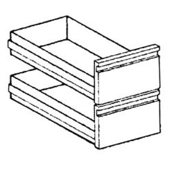 2 laden eenheid GN 2/1 (GN h. 100 mm)