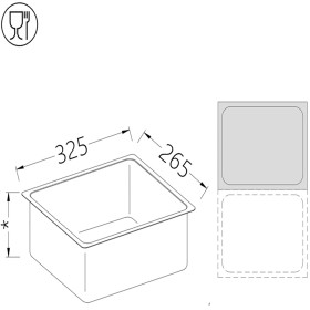 Gastronorm bak 1/2  h65 mm