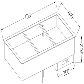 Bain-marie element 3 GN 1/1