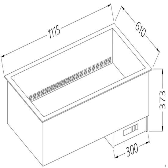 Bain-marie element 3 GN 1/1 - droog - geventileerd