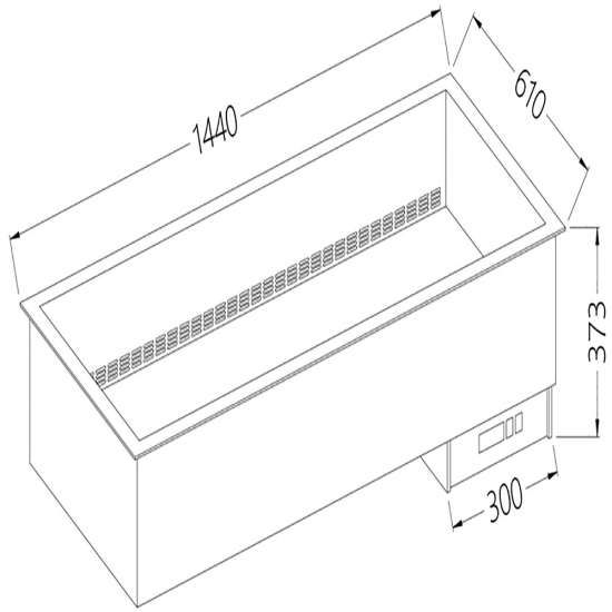 Bain-marie element 4 GN 1/1 - droog - geventileerd