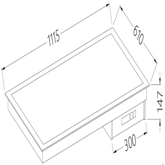 Vitrokeramisch element wit 3x GN 1/1