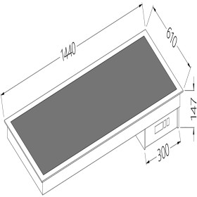 Vitrokeramisch element zwart 4x GN 1/1