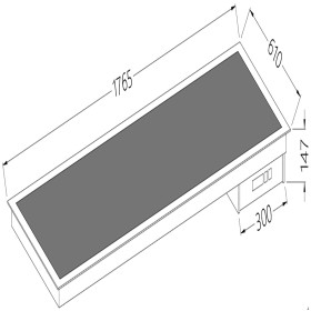 Vitrokeramisch element zwart 5x GN 1/1