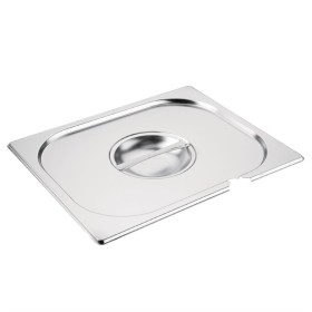 Vogue RVS deksel met lepeluitsparing GN 1/2