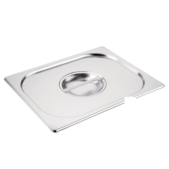 Vogue RVS deksel met lepeluitsparing GN 1/2