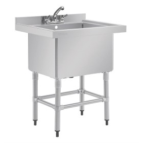 Vogue diepe RVS spoelbak 77x60cm