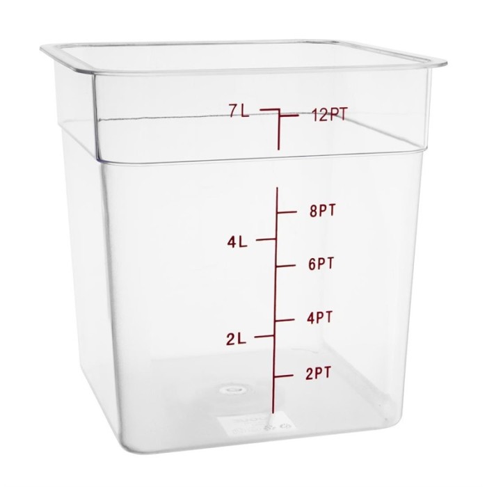 Hygiplas polycarbonaat voedseldoos vierkant 7 liter