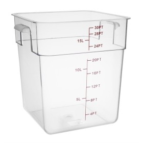 Hygiplas polycarbonaat voedseldoos vierkant 15 liter