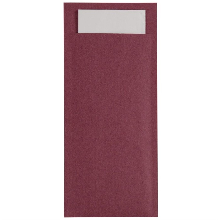 Europochette Bourgondië Bestekzakje met Wit Servet (500 stuks)