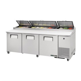 Topkwaliteit 3-deurs saladette koelwerkbank - True TPP-93