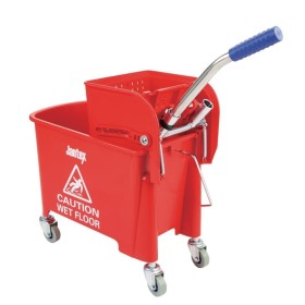 Jantex Kentucky dweilkar met wringer rood 20 liter