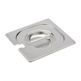 Gastro M RVS gastronorm deksel GN 1/6 met lepeluitsparing