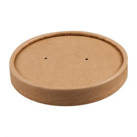 Colpac deksels voor magnetronbestendige kraft soepkommen recyclebaar 225ml en 350ml (500 stuks)