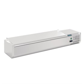 Polar G-serie opzetkoelvitrine met deksel 7x GN 1/4