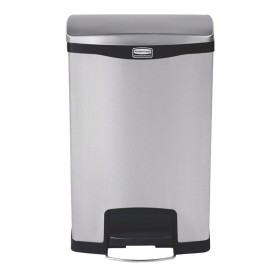Rubbermaid Slim Jim Front Step pedaalemmer RVS 50 liter