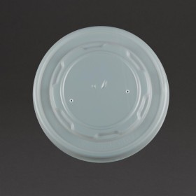 Vegware composteerbare platte deksels voor 34cl en 45,4cl bakjes (500 stuks)