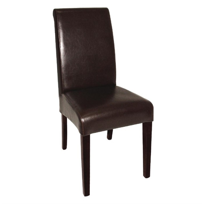 Bolero kunstlederen stoel met ronde rug (2 stuks)