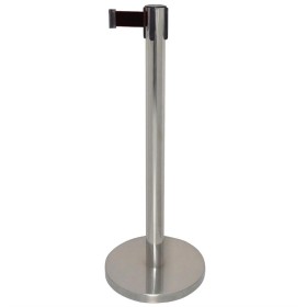 Bolero RVS afzetpaal met zwart lint 3m