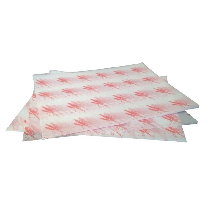 Vetvrij hamburger papier rood (1000 stuks)