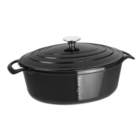 Vogue ovale inductie braadpan zwart 5 liter