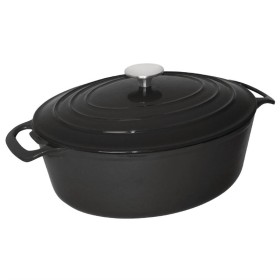 Vogue ovale inductie braadpan zwart 6L