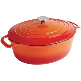 Vogue ovale inductie braadpan oranje 5 liter