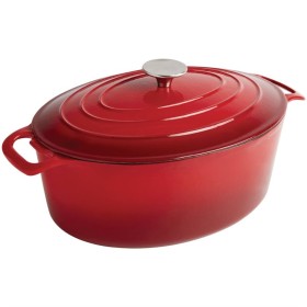 Vogue ovale inductie braadpan rood 5 liter