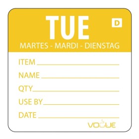 Vogue oplosbare kleurcode voedseletiketten dinsdag (250 stuks)