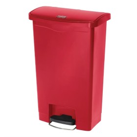 Rubbermaid Slim Jim Front Step pedaalemmer 50 liter rood
